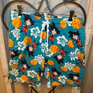 Dragon Ball Z Sleep Shorts Goku Dragon Balls Floral Print Small